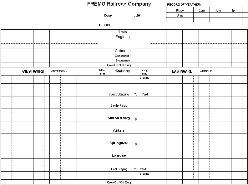 trainsheet